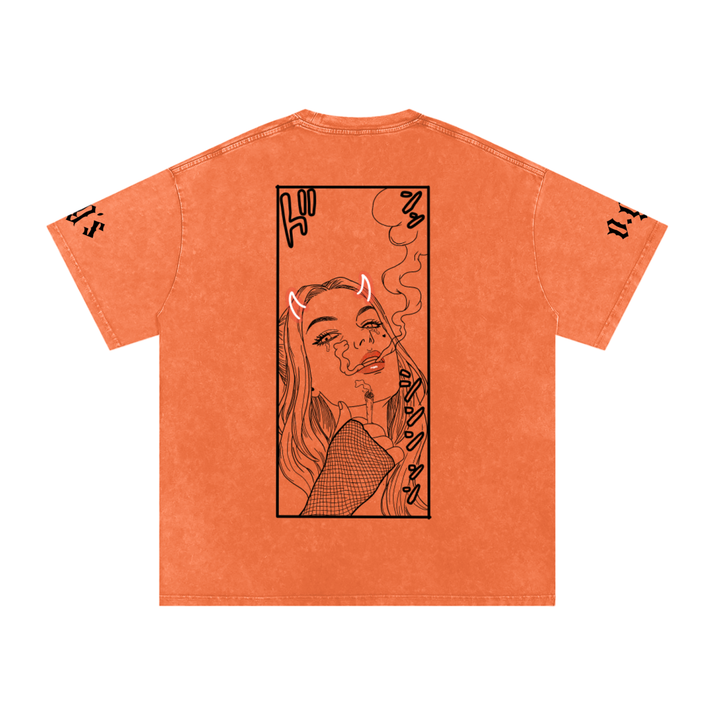 Snow Washed Oversized Cotton T-Shirt