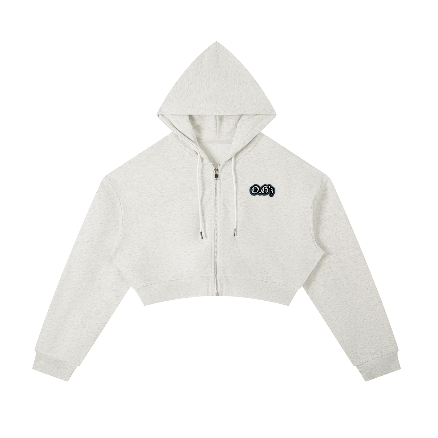 Essential Cropped Zip-Up Hoodie