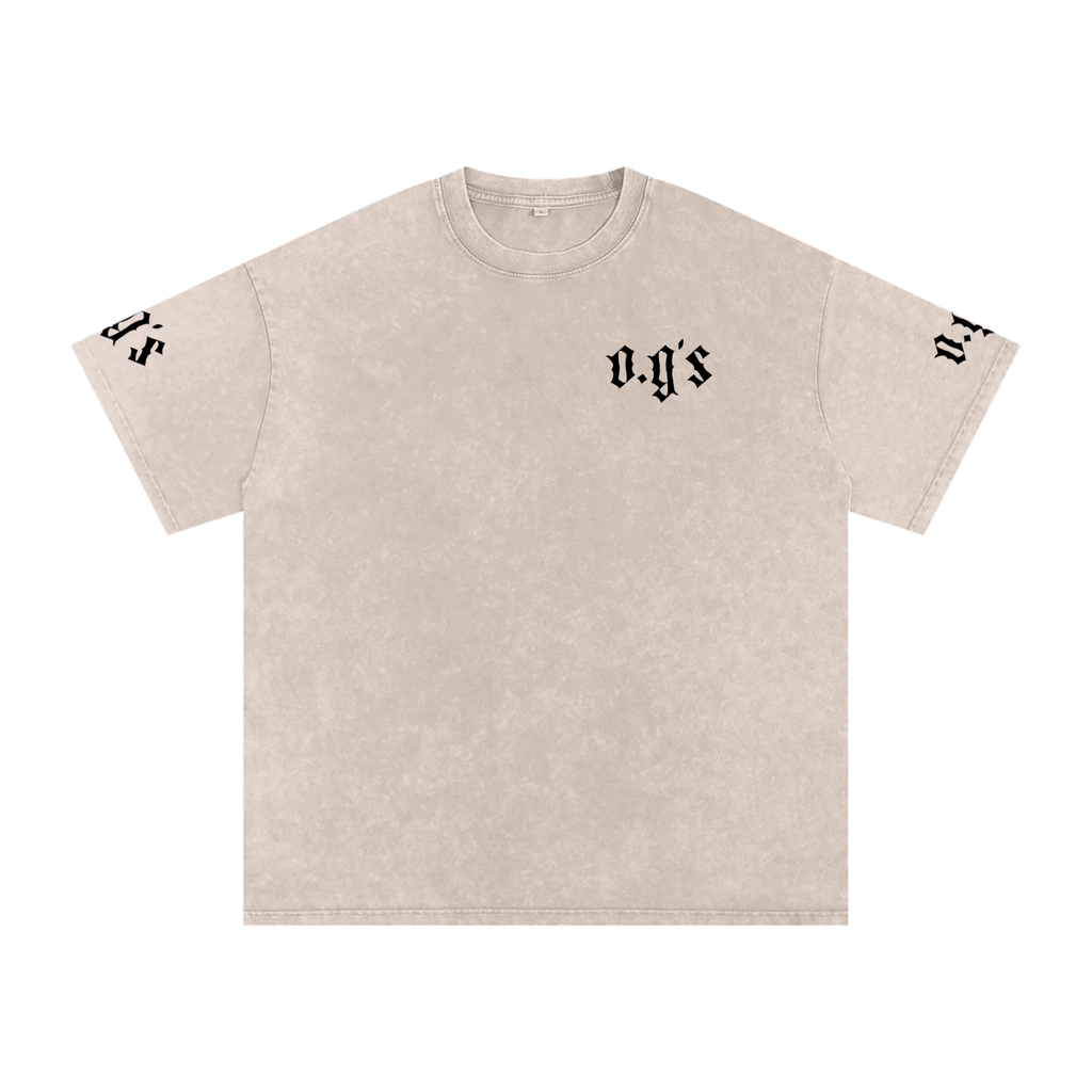 Snow Washed Oversized Cotton T-Shirt