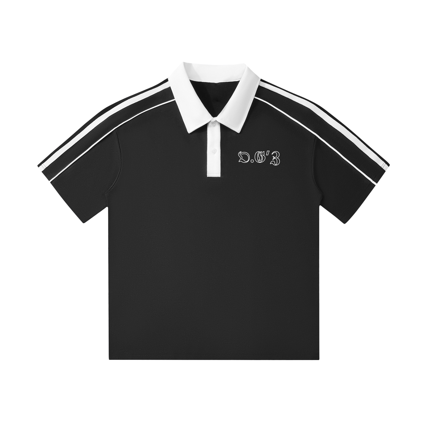 Contrast Collar Short-Sleeve Polo Shirt