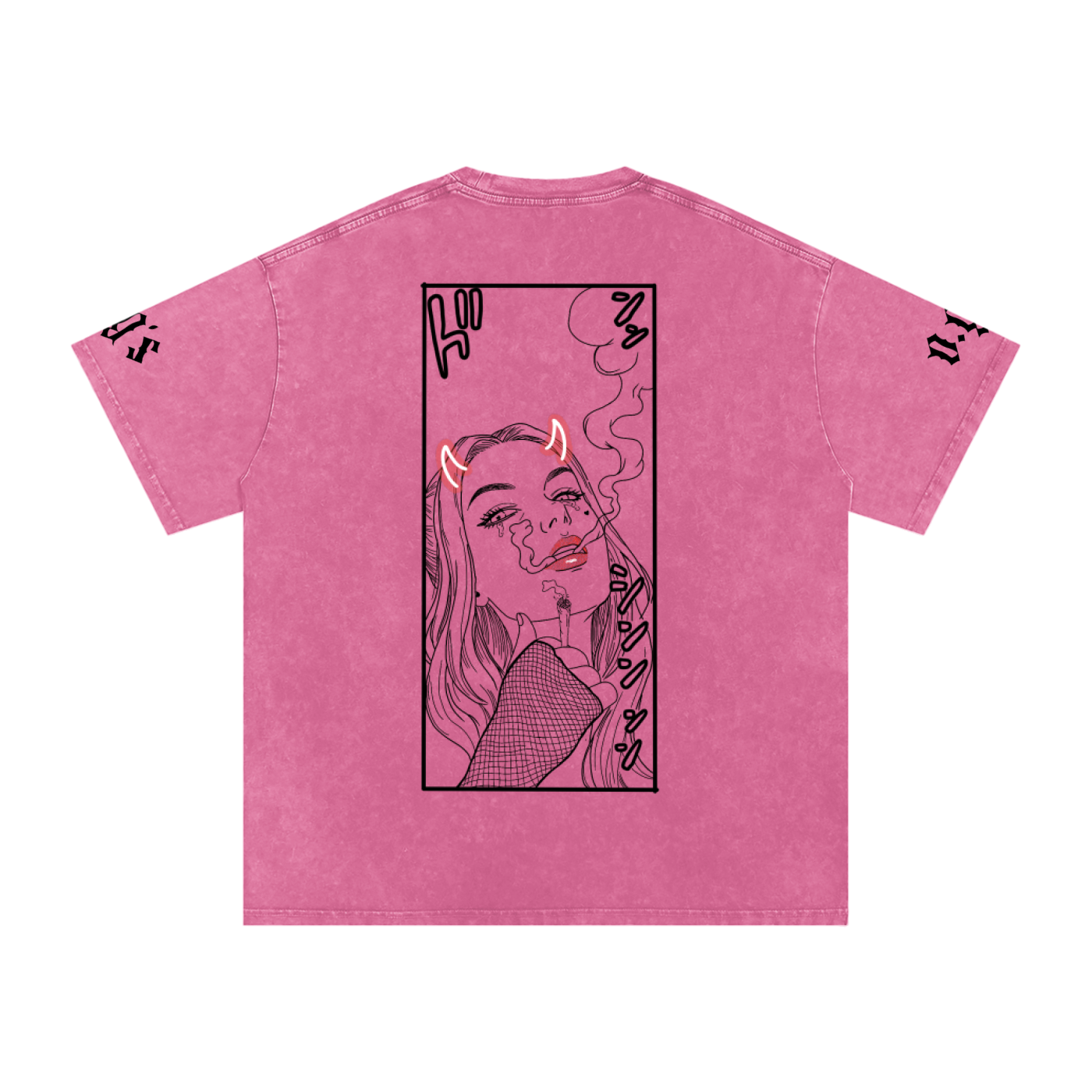 Snow Washed Oversized Cotton T-Shirt