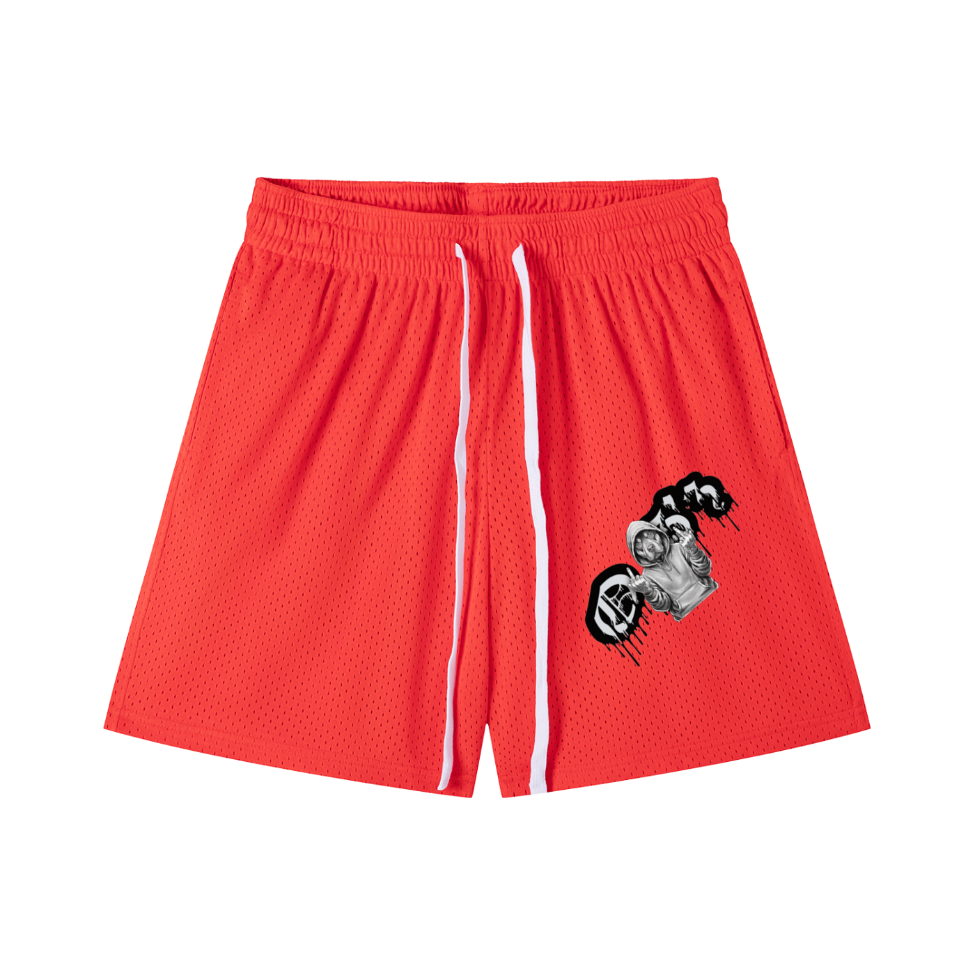 Mesh Drawstring Shorts