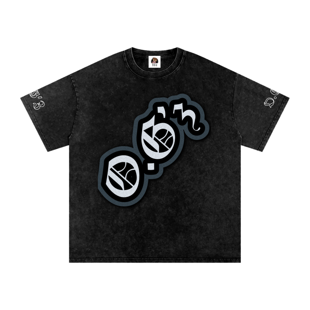 Snow Washed Oversized Cotton T-Shirt