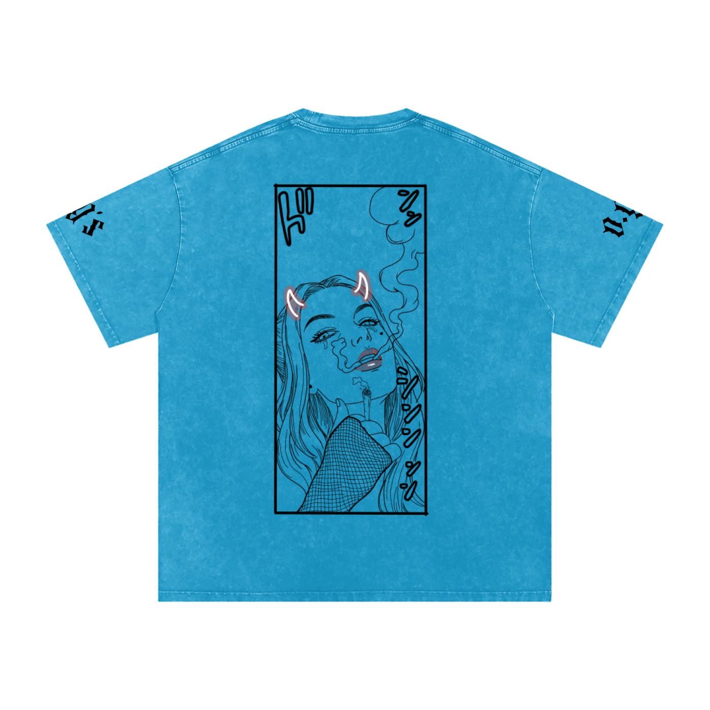 Snow Washed Oversized Cotton T-Shirt