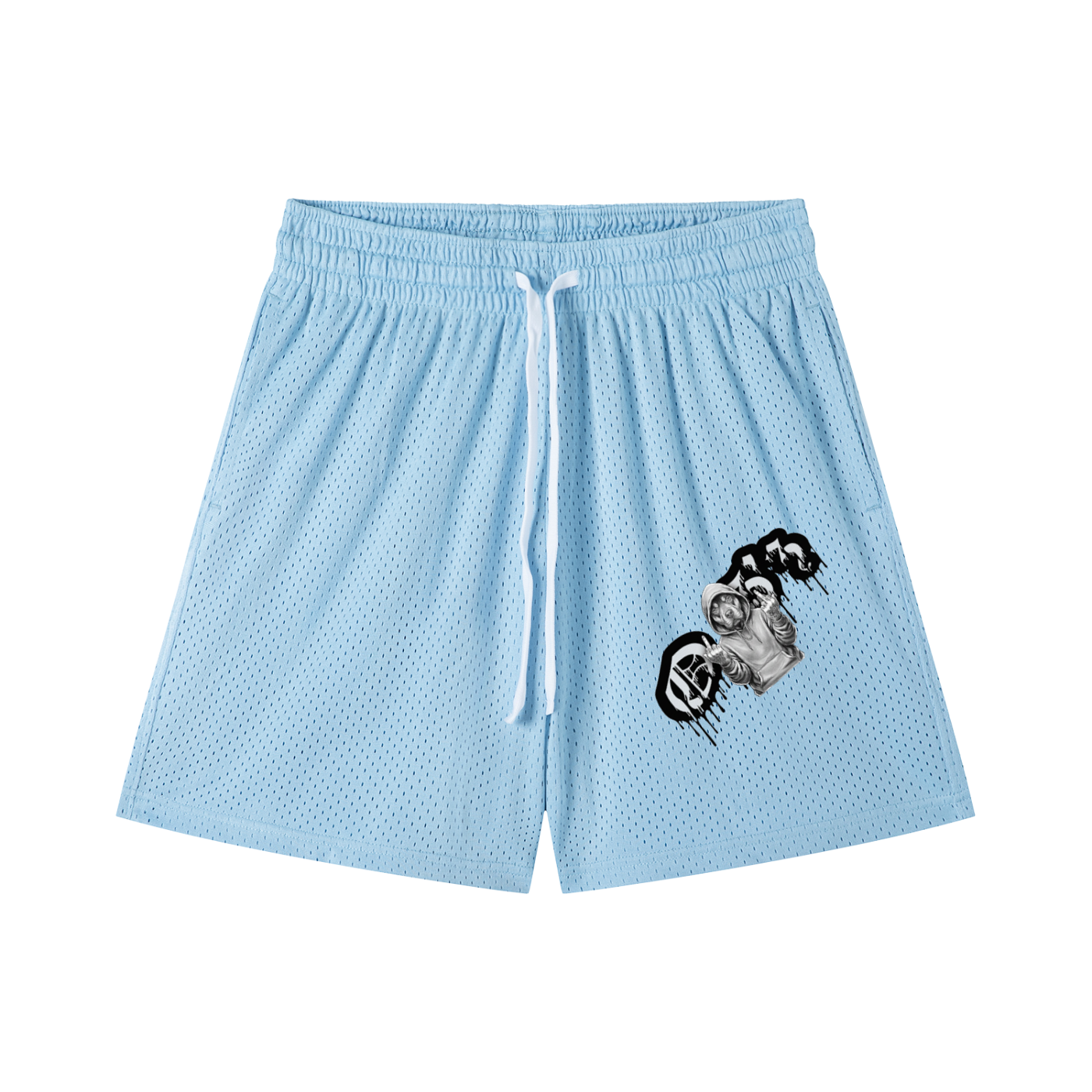 Mesh Drawstring Shorts