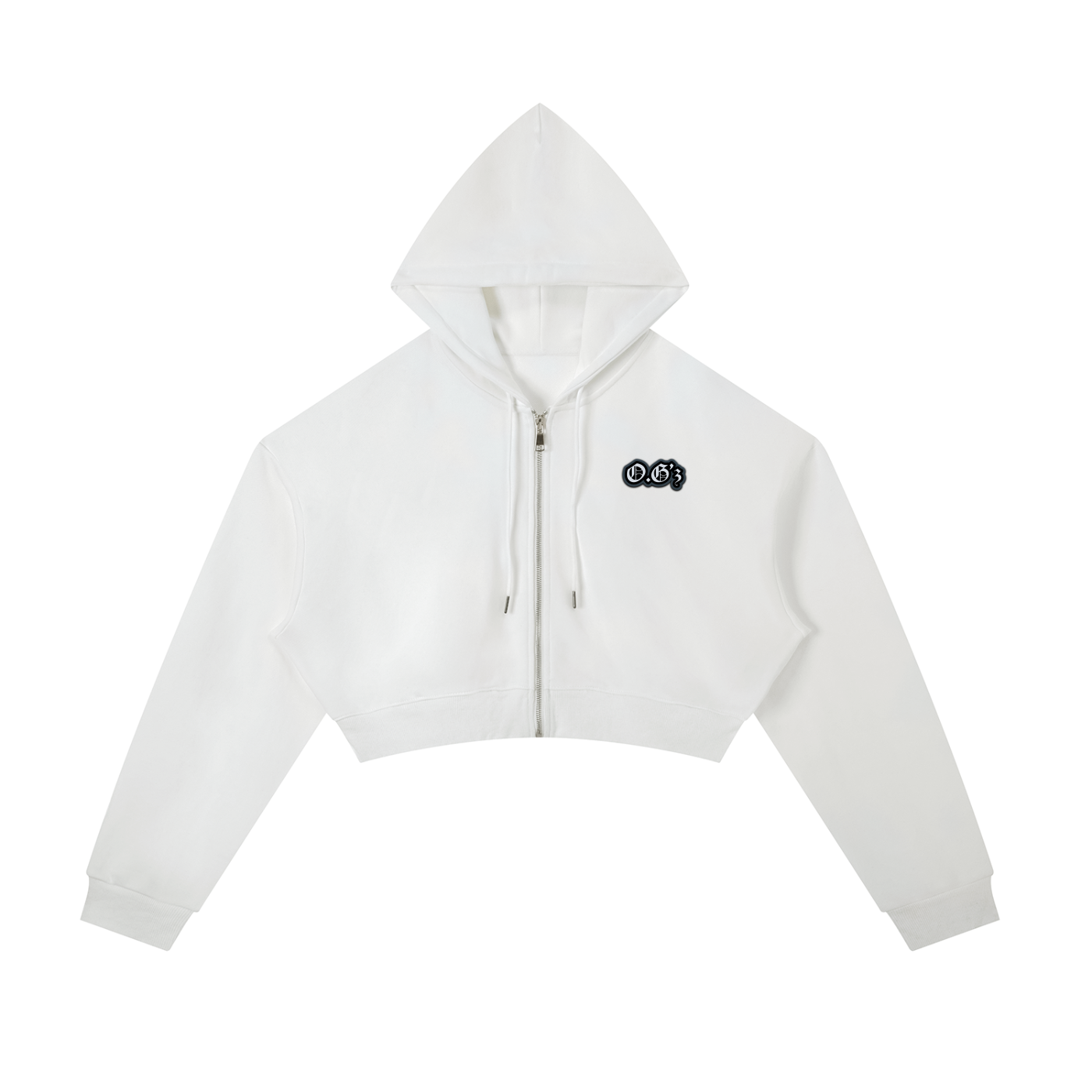 Essential Cropped Zip-Up Hoodie