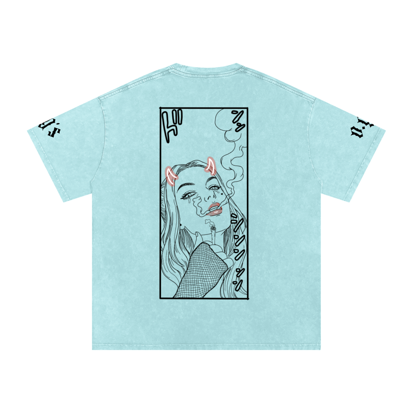 Snow Washed Oversized Cotton T-Shirt