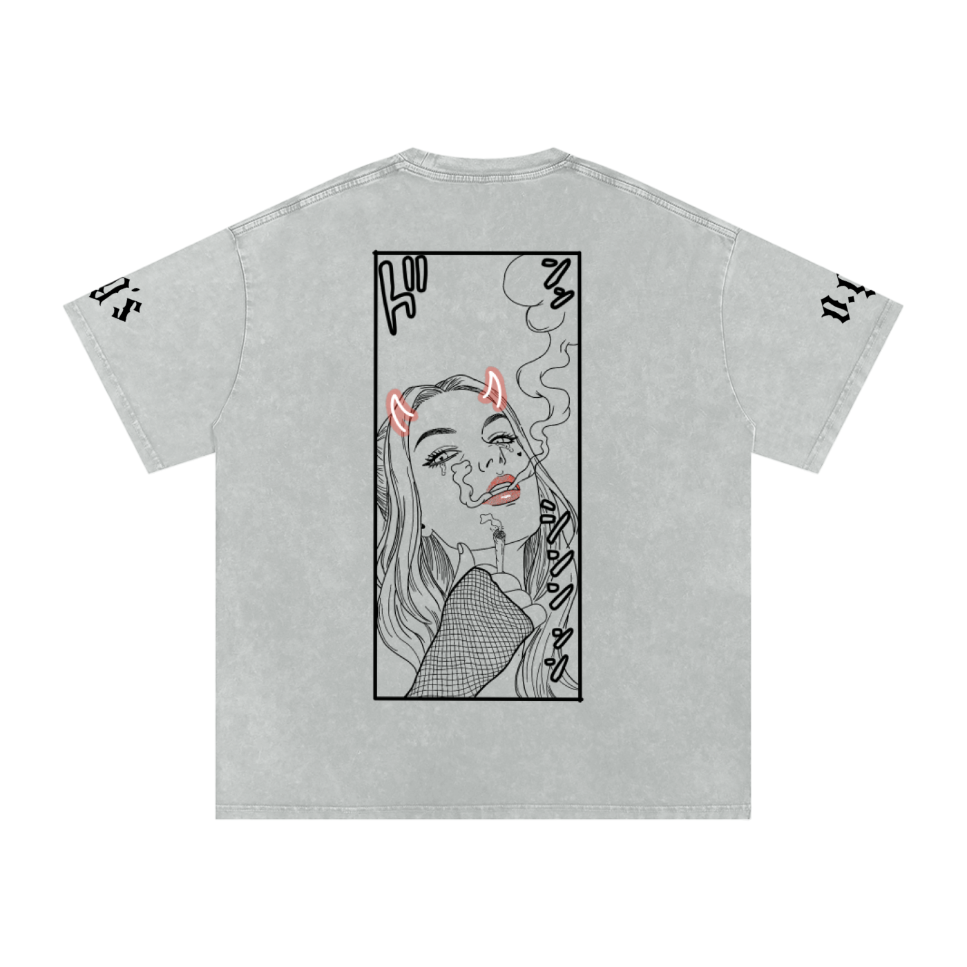 Snow Washed Oversized Cotton T-Shirt
