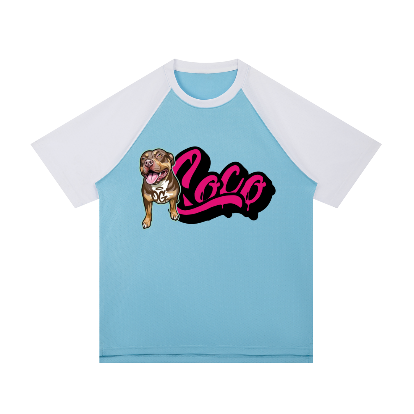Contrast Raglan Sleeve Mesh T-Shirt