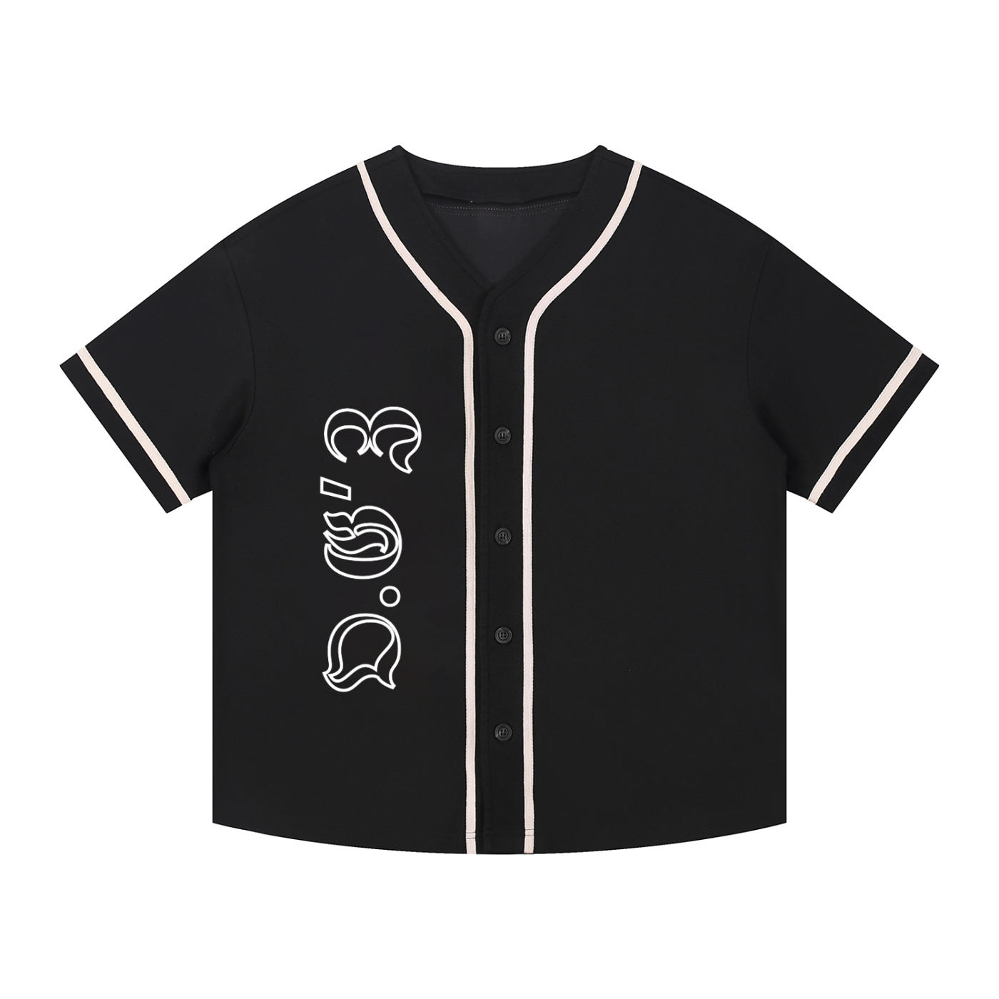 Contrast Piped Button-Up Jersey