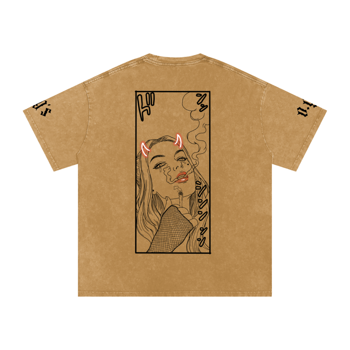 Snow Washed Oversized Cotton T-Shirt