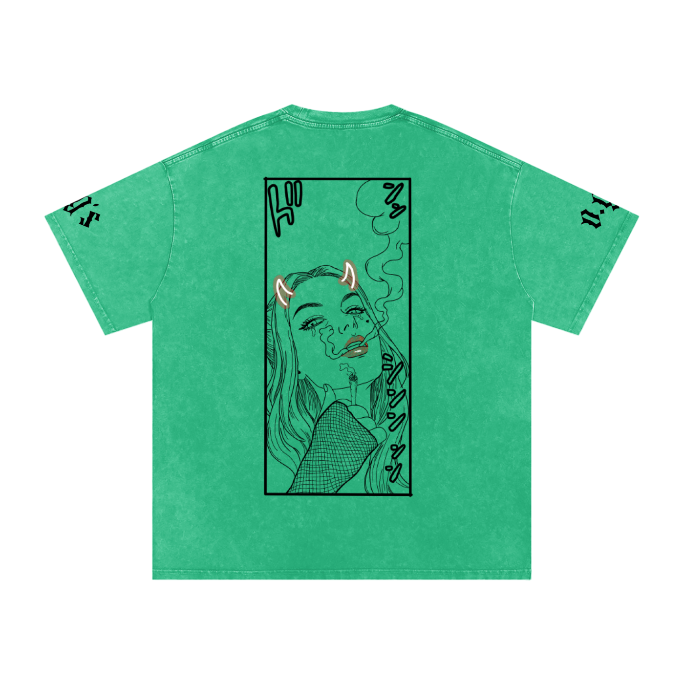Snow Washed Oversized Cotton T-Shirt