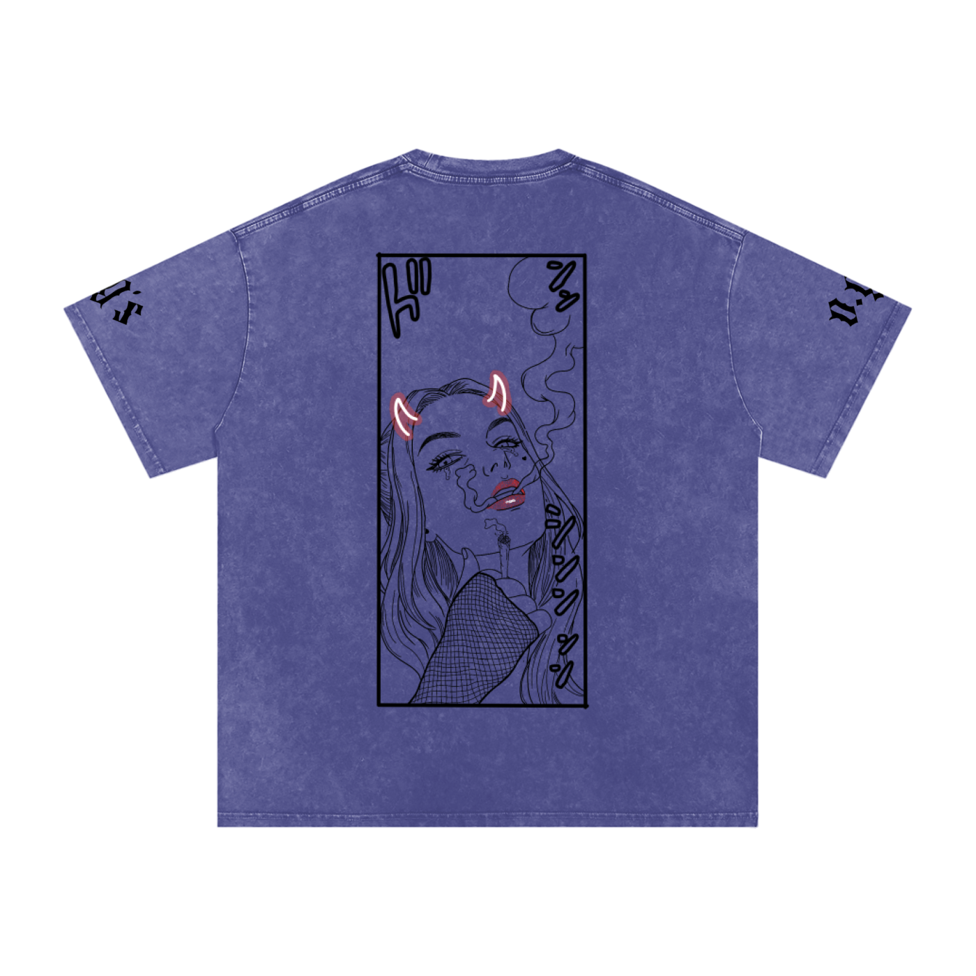 Snow Washed Oversized Cotton T-Shirt