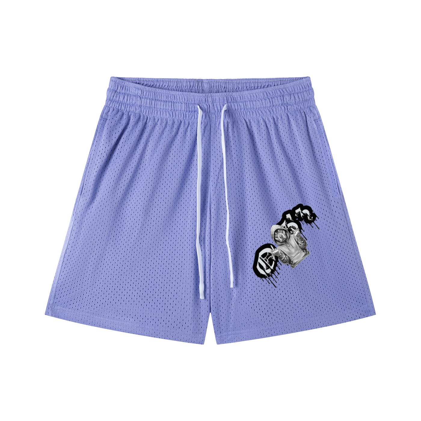 Mesh Drawstring Shorts