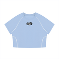 Women's Contrast Stitch Raglan Crop T-Shirt