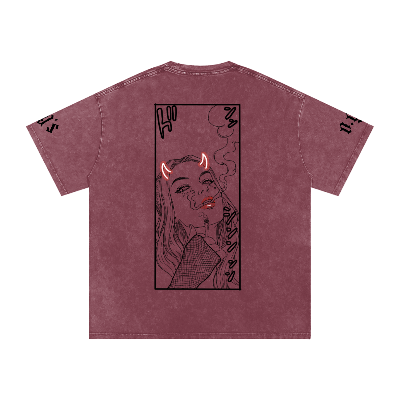 Snow Washed Oversized Cotton T-Shirt