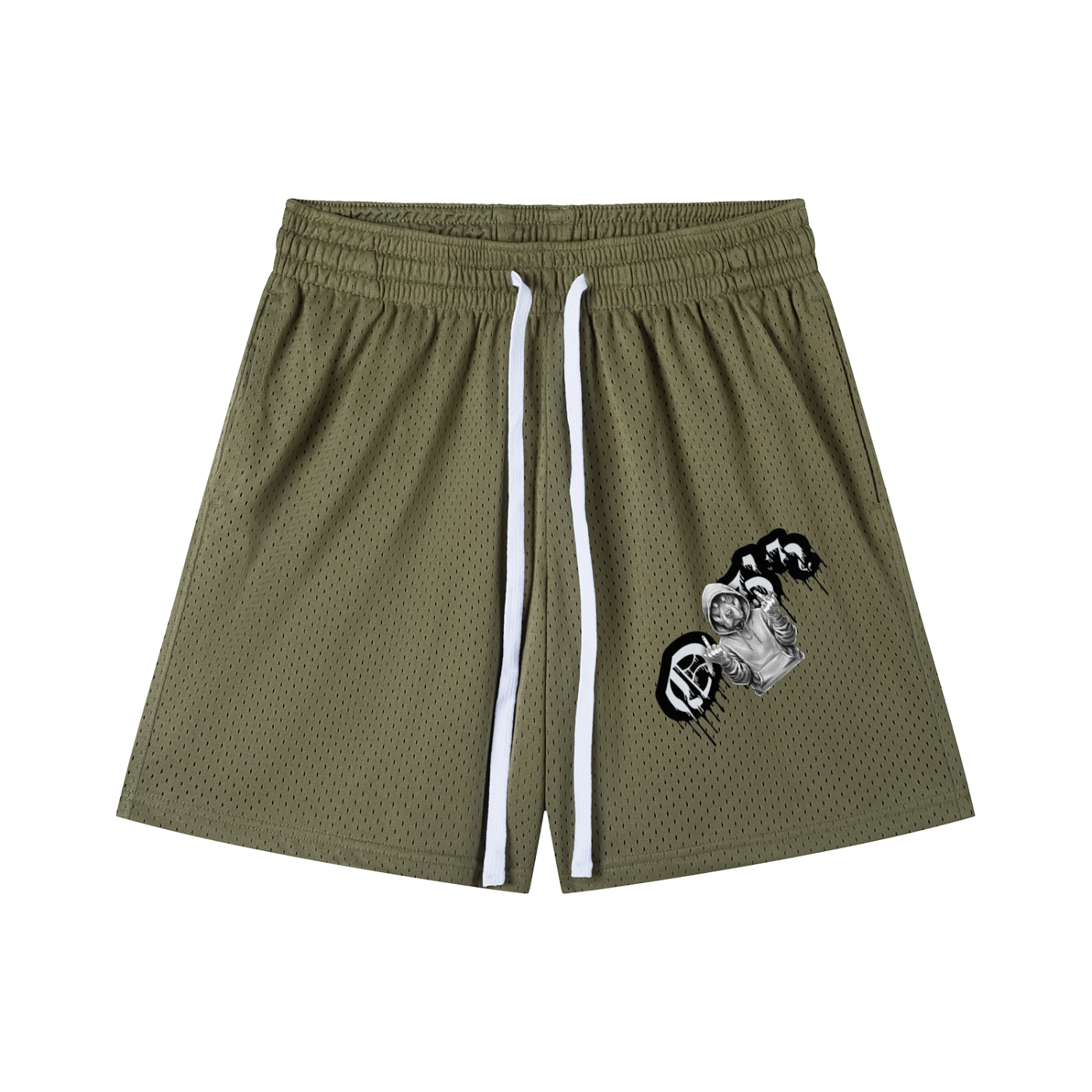 Mesh Drawstring Shorts