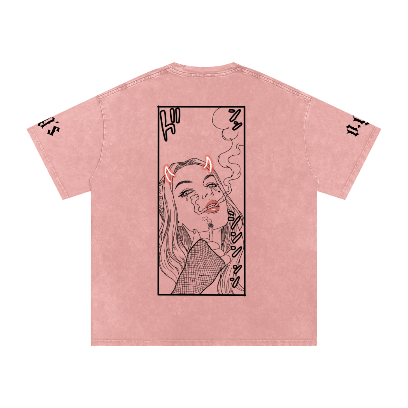 Snow Washed Oversized Cotton T-Shirt