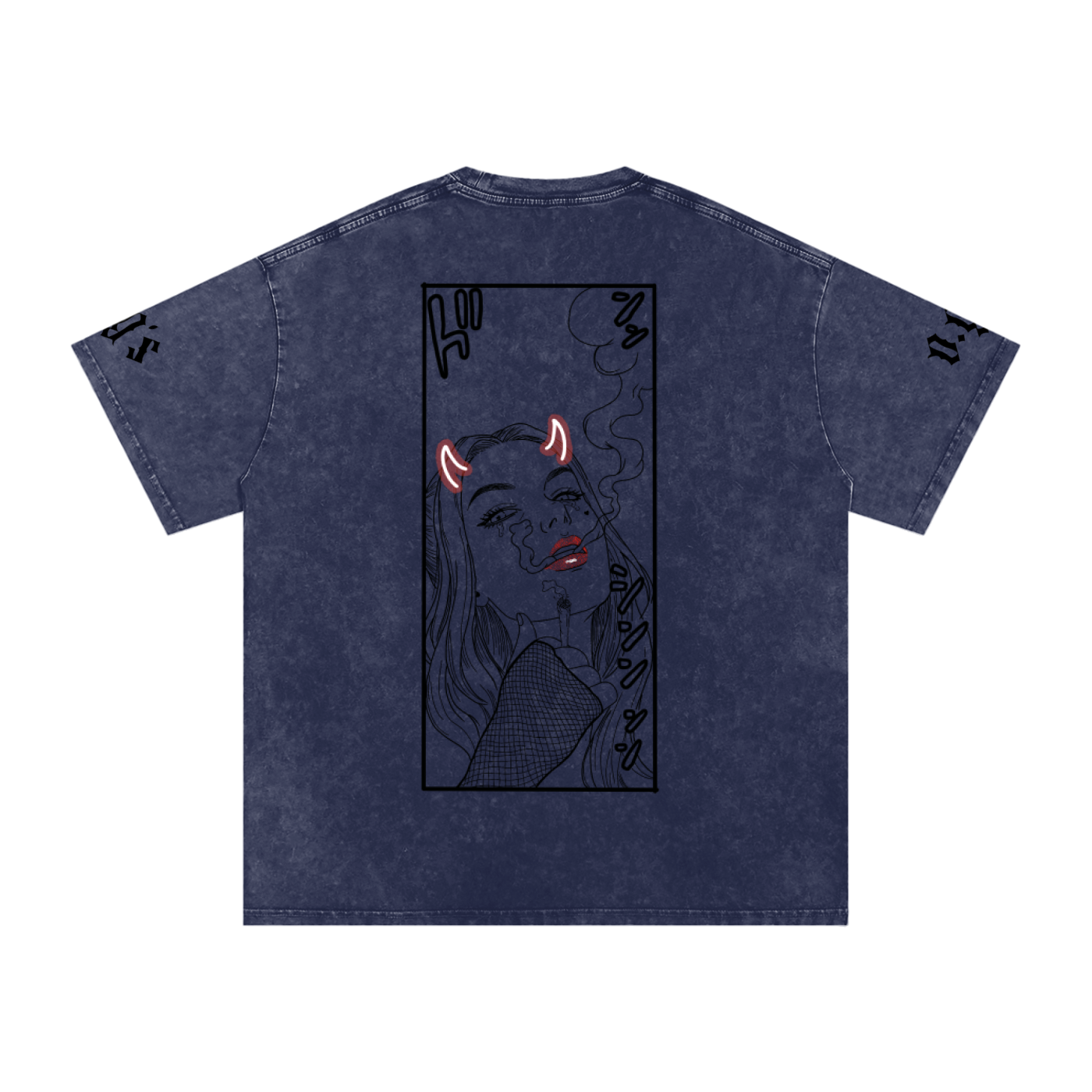 Snow Washed Oversized Cotton T-Shirt