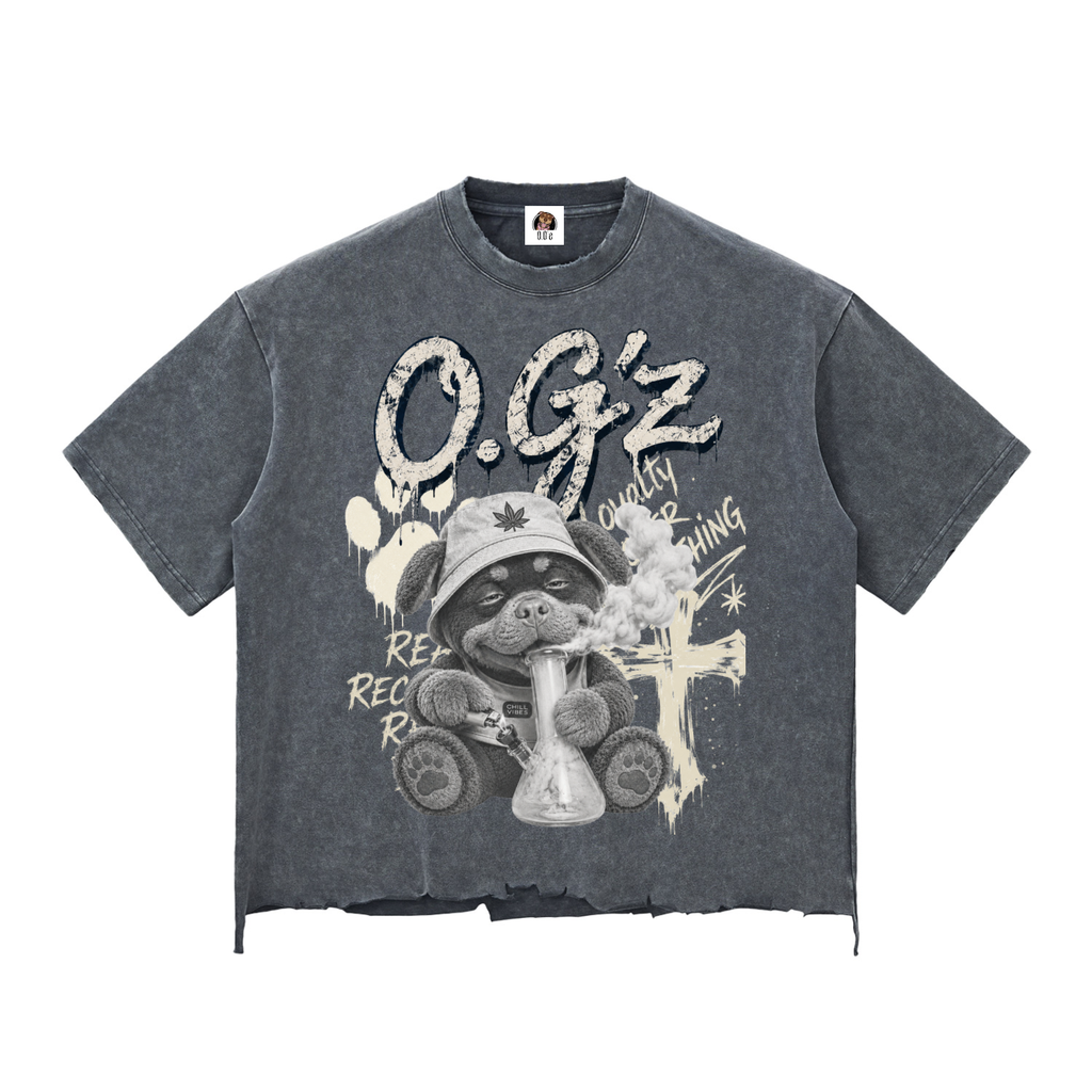 Snow Wash Raw-Hem Boxy T-shirt