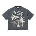 Snow Wash Raw-Hem Boxy T-shirt