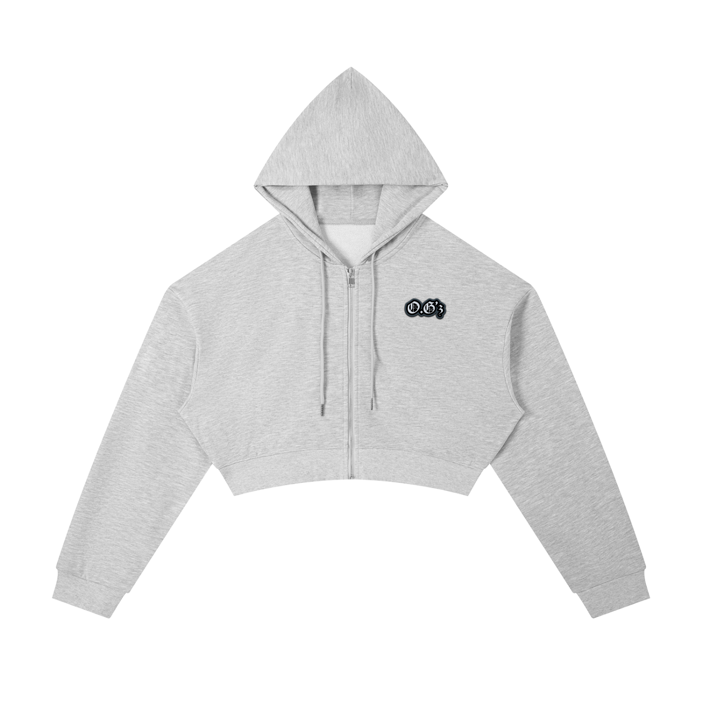 Essential Cropped Zip-Up Hoodie