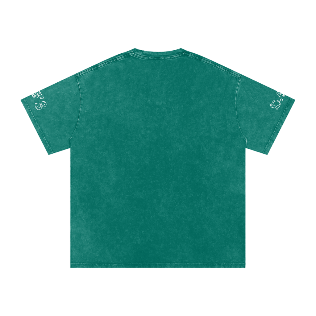 Snow Washed Oversized Cotton T-Shirt