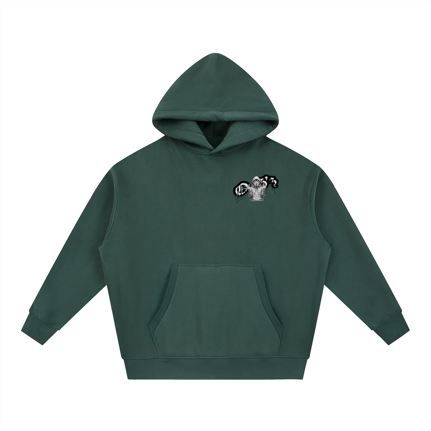 Essential Oversized Boxy Fit Fleece Hoodie
