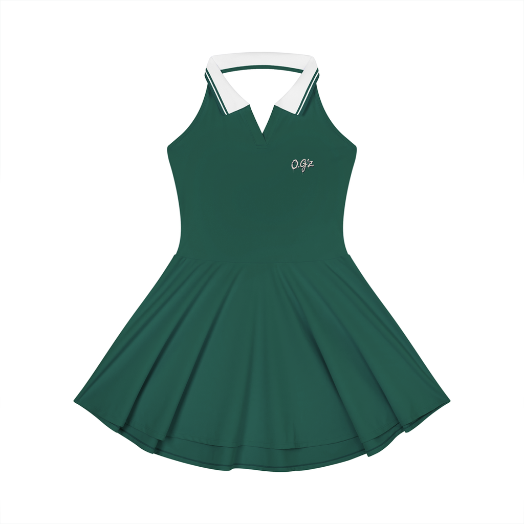 Women's Collared Halter A-Line Tennis Dress