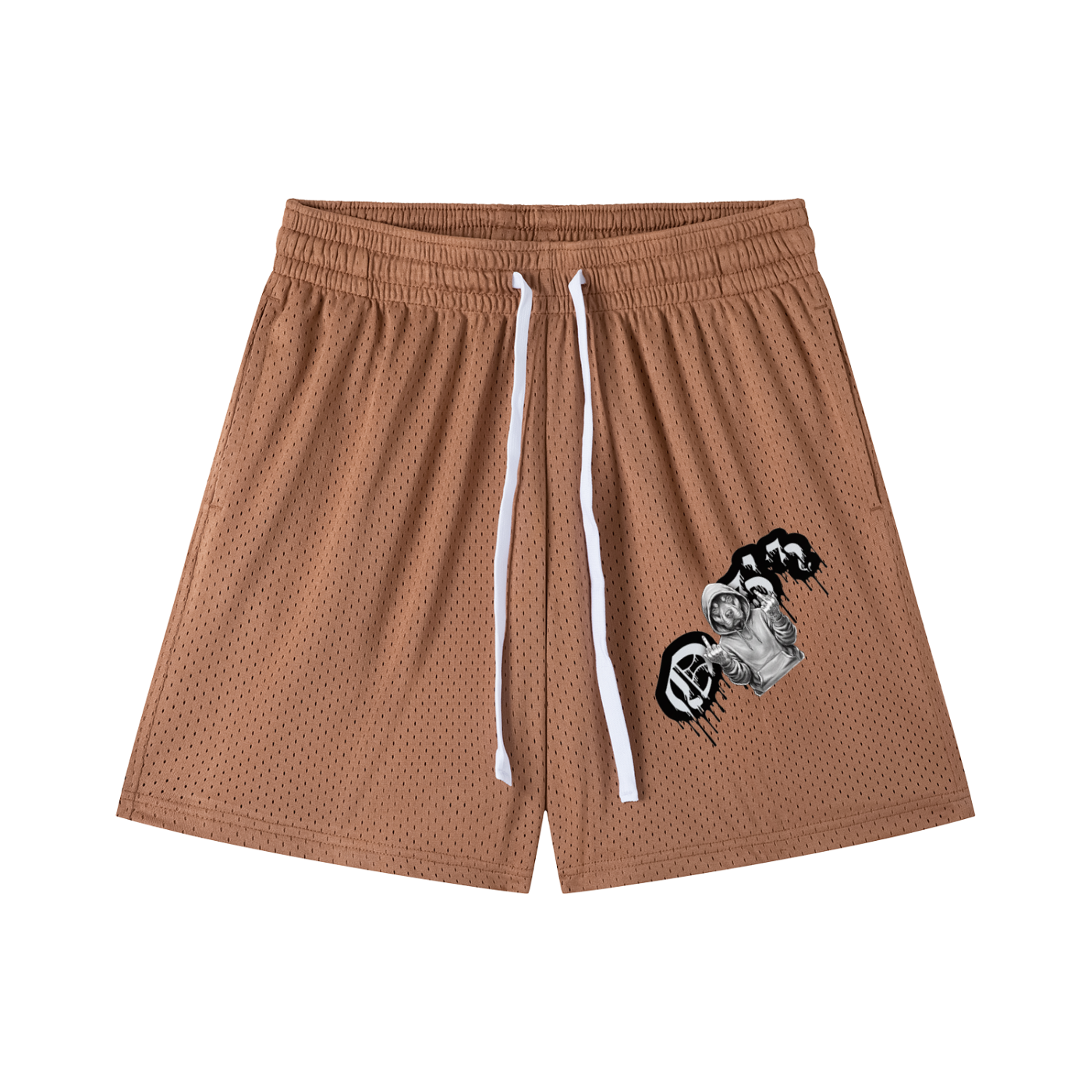 Mesh Drawstring Shorts