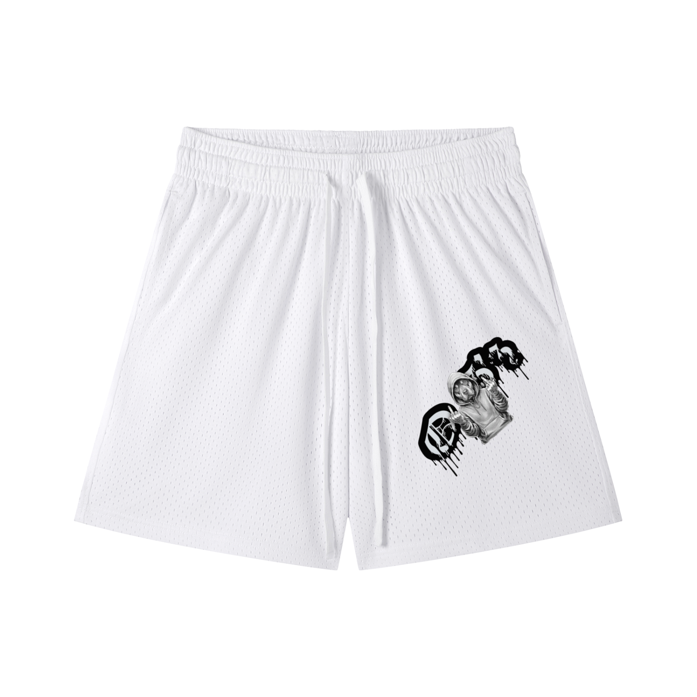 Mesh Drawstring Shorts