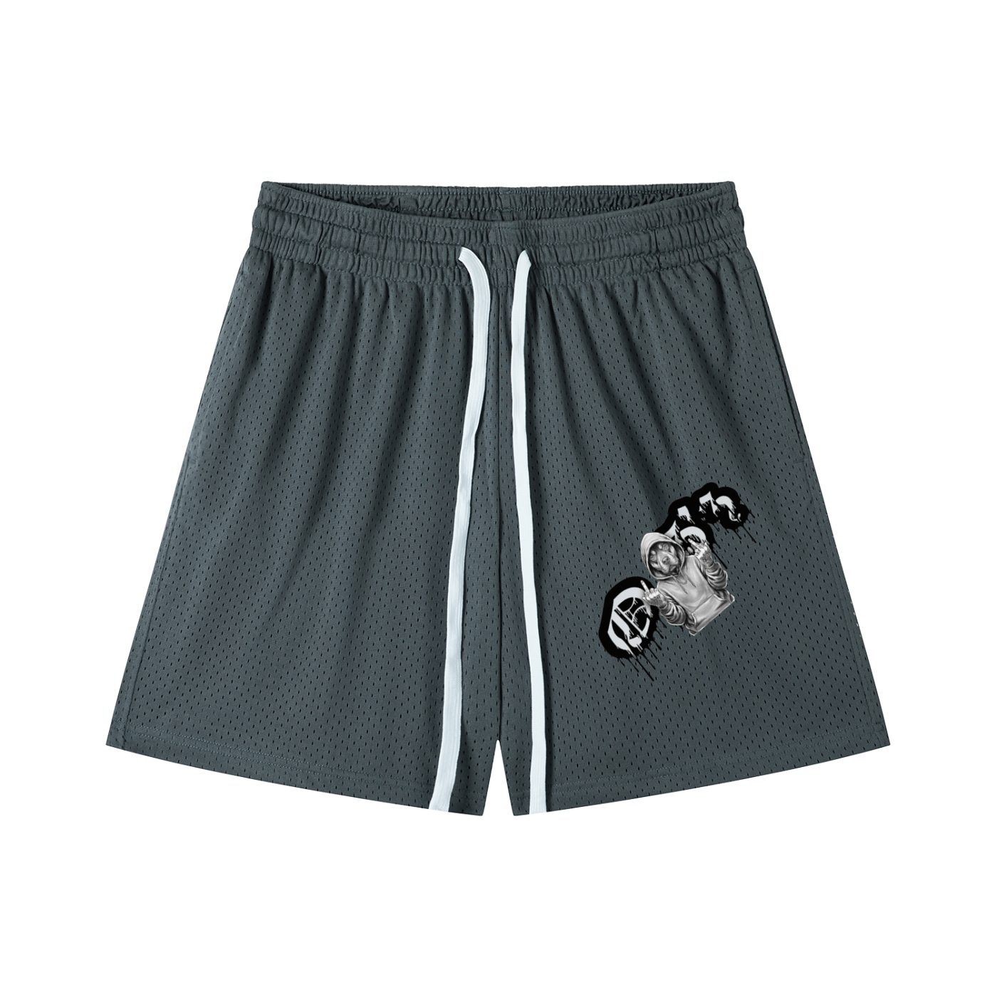 Mesh Drawstring Shorts