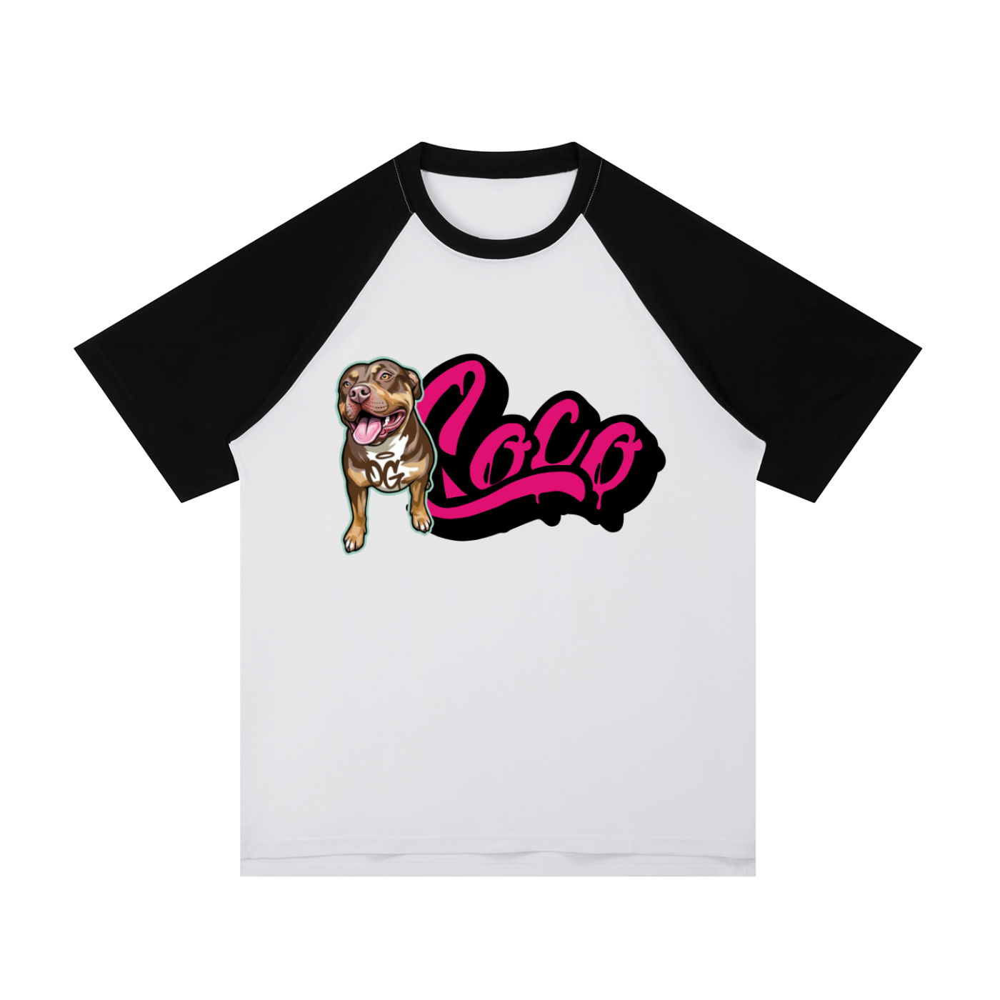 Contrast Raglan Sleeve Mesh T-Shirt