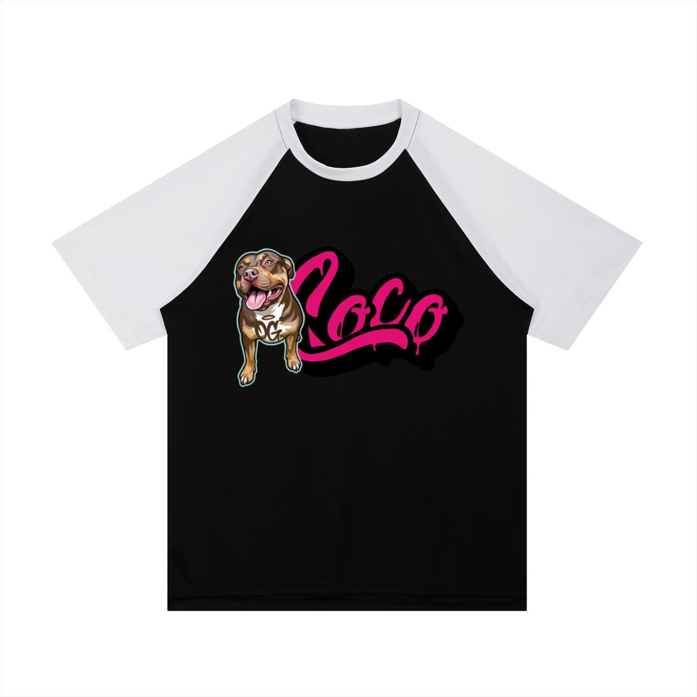 Contrast Raglan Sleeve Mesh T-Shirt