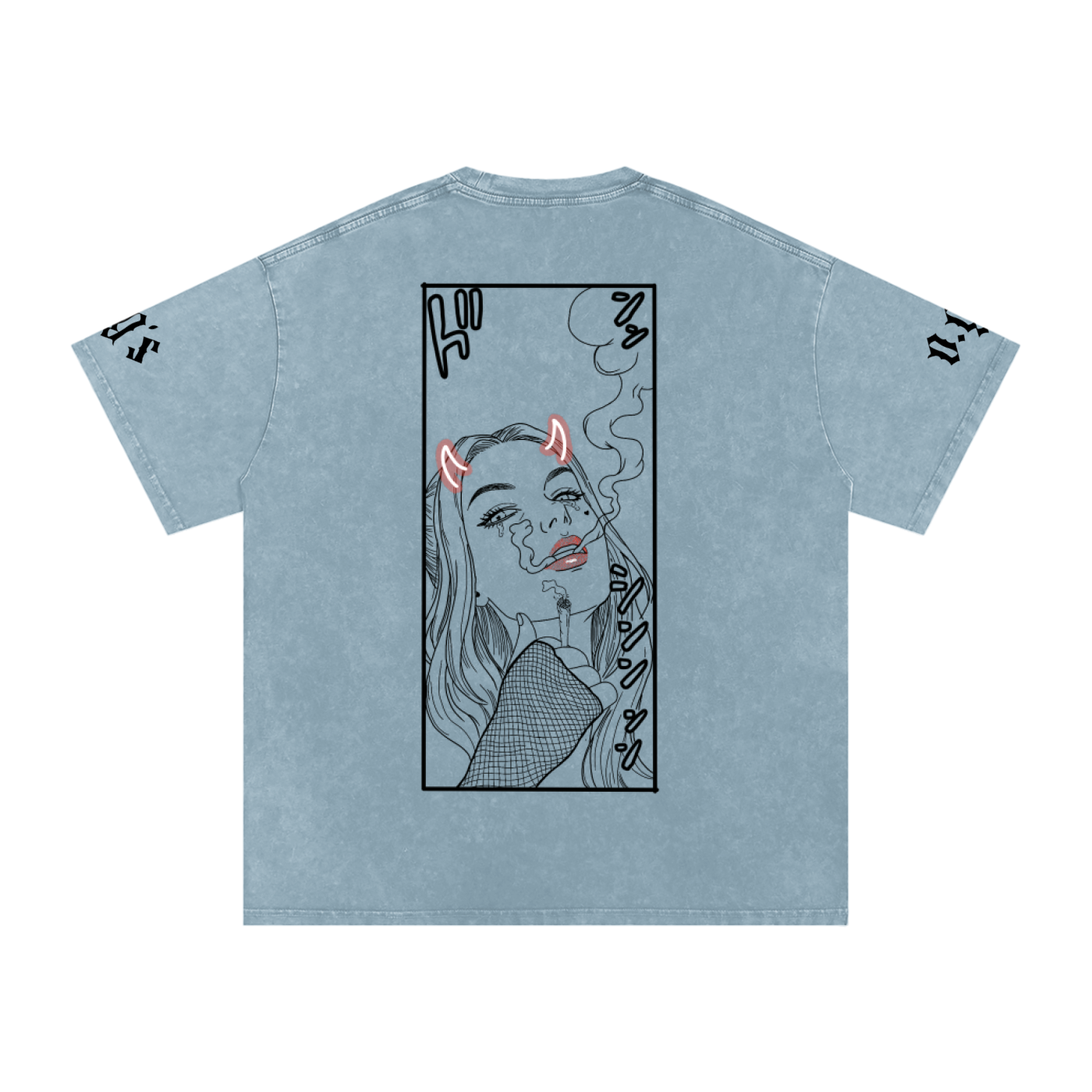 Snow Washed Oversized Cotton T-Shirt