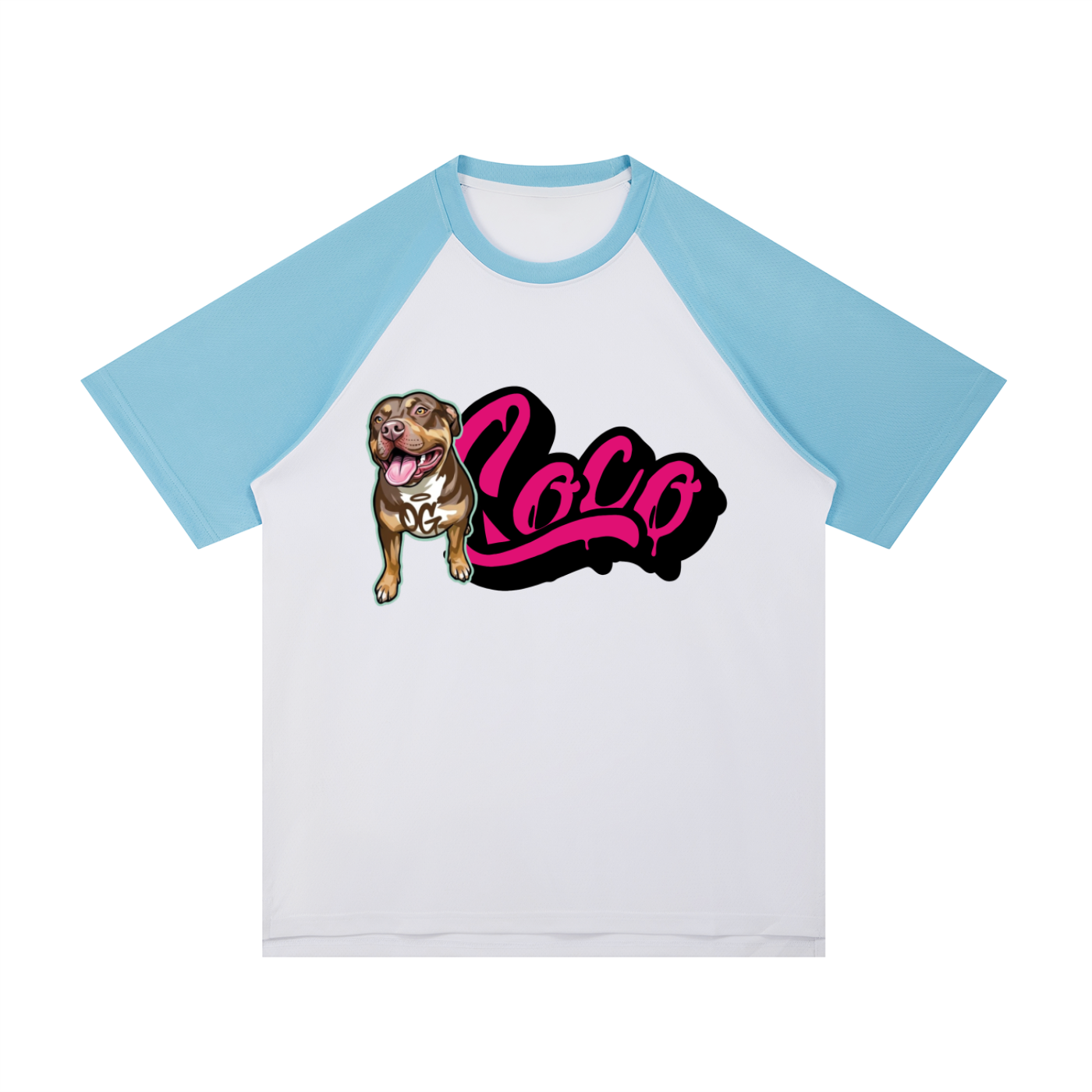 Contrast Raglan Sleeve Mesh T-Shirt