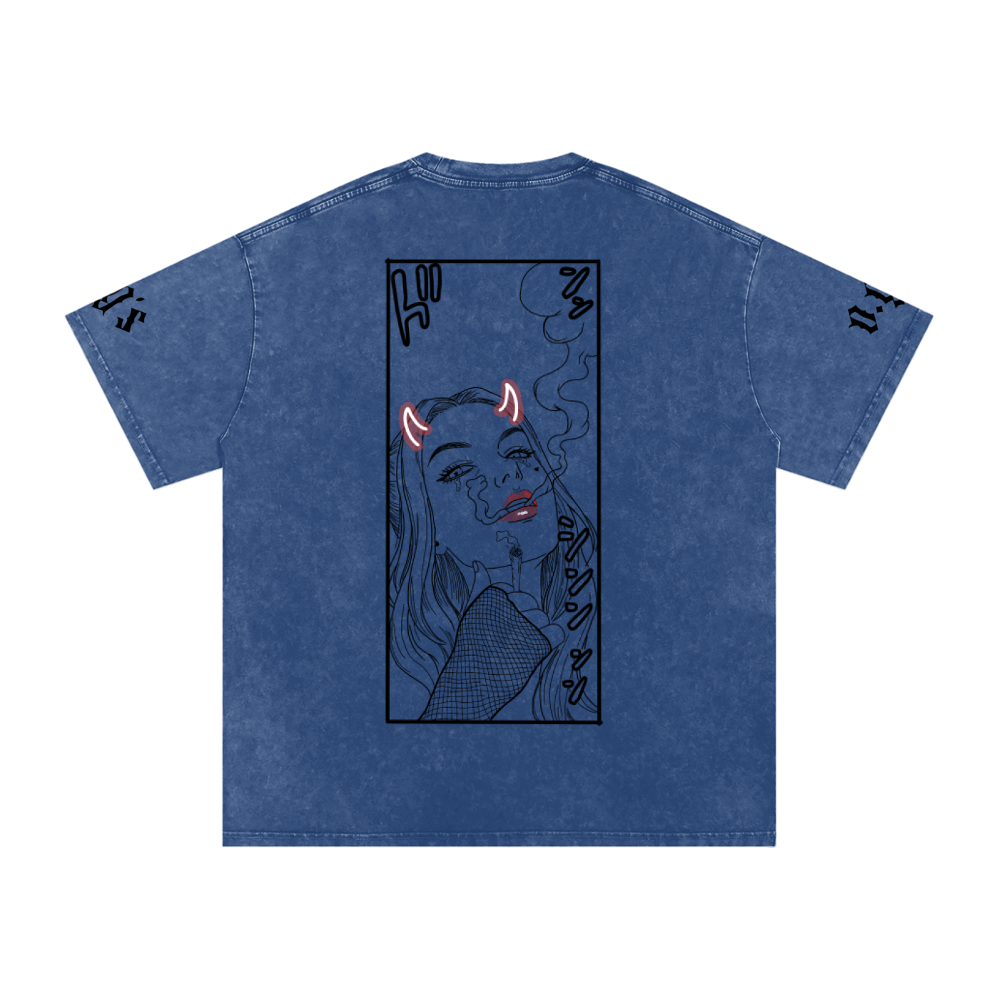 Snow Washed Oversized Cotton T-Shirt